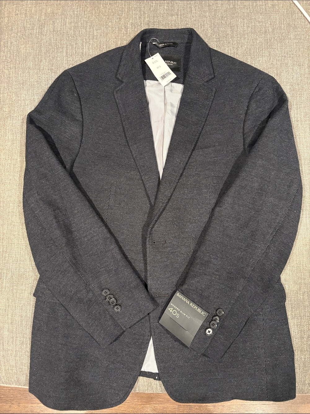 Banana Republic Men’s Charcoal Gray Blazer